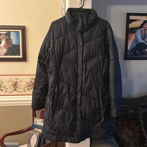 Warm Columbia microfiber winter coat, black XL